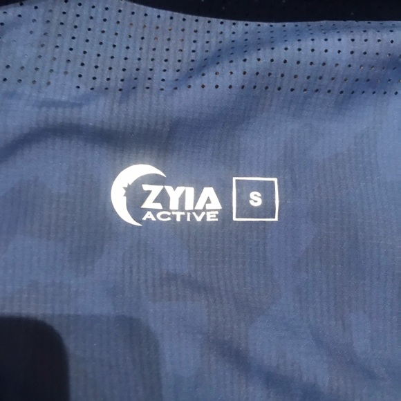 Zyia Blue Mens/Unisex! Blue Camo Speed Jacket zipper jacket LIKE NEW - Picture 3 of 7